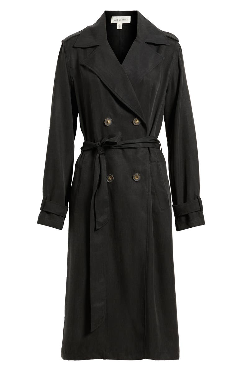 Cloth & Stone Trench Coat, Main, color, Black