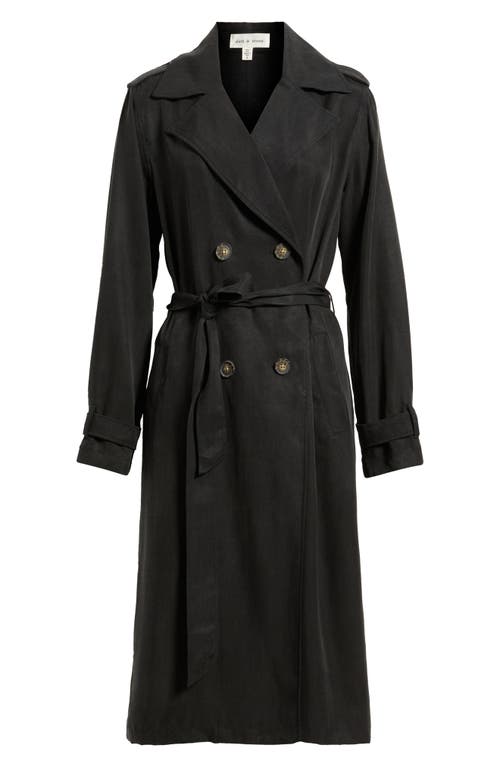 Cloth & Stone Trench Coat In Black