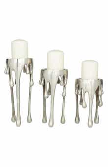 UMA Set of 3 Melting Wax Pillar Candleholders