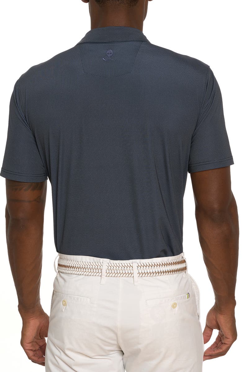 Robert Graham Hyde Bird's Eye Performance Polo, Alternate, color, Black