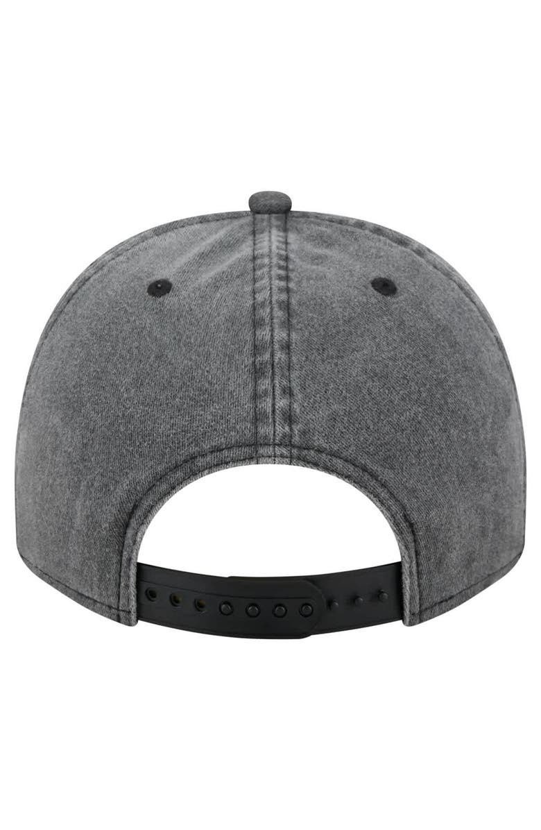 New Era Men's New Era Charcoal Carolina Hurricanes Throwback Washed A-Frame Pre-Curved 9FIFTY Snapback Hat, Alternate, color, Charcoal