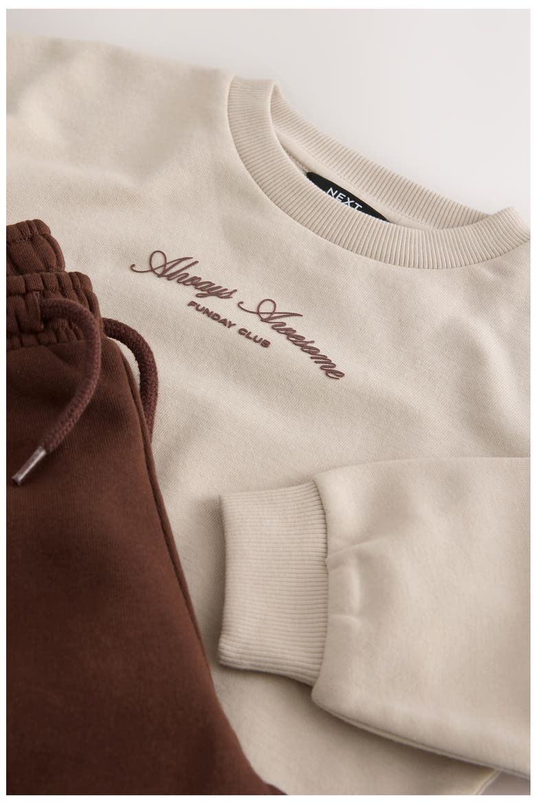 Kids' Funday Club Sweatshirt & Cargo Joggers Set, Alternate, color, NEUTRAL