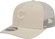 New Era Men's New Era Light Beige Chicago Cubs Color Pack COOLERA 9SEVENTY Trucker Adjustable Hat