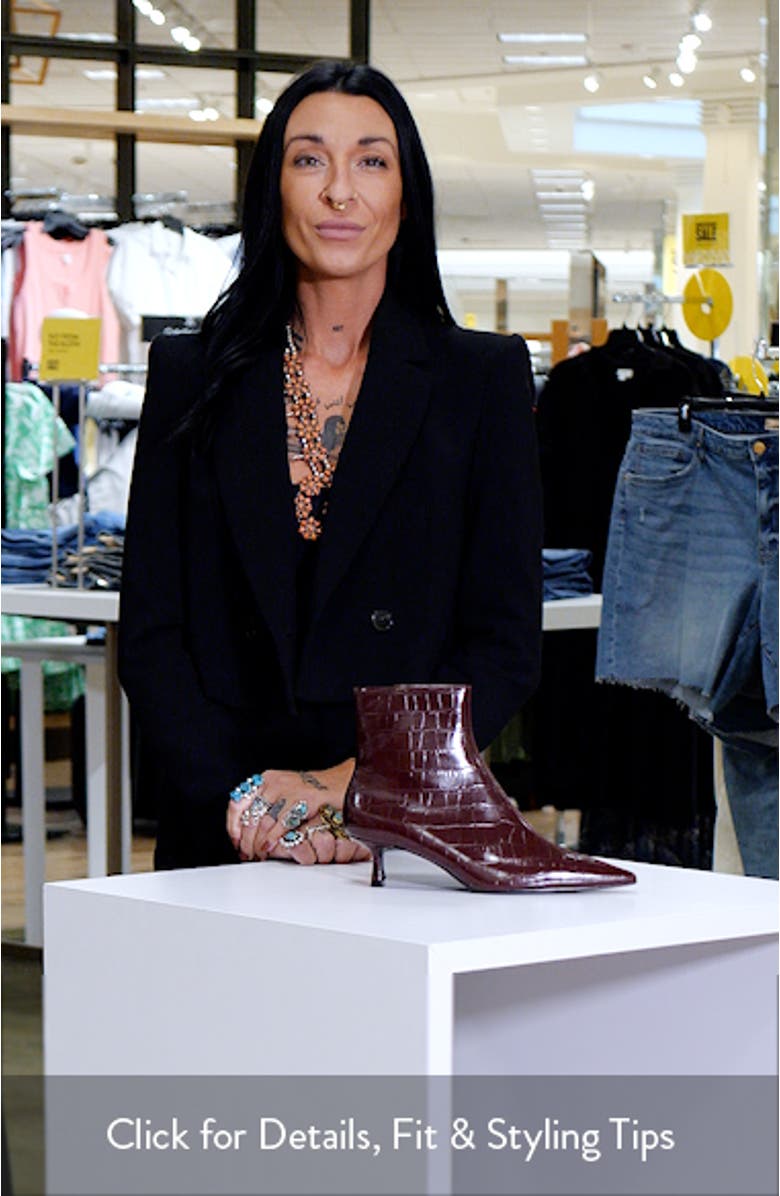 Croc-Embossed Ankle Boot, sales video thumbnail