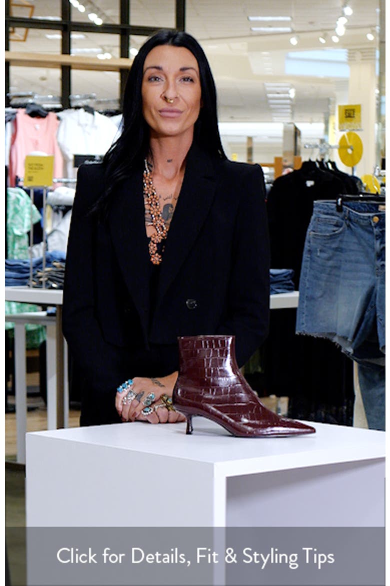 Croc-Embossed Ankle Boot video