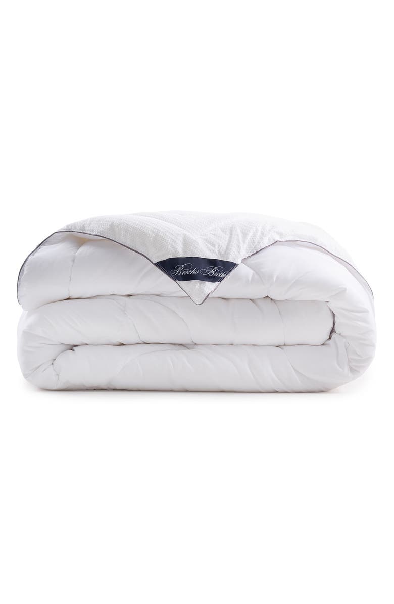 Brooks Brothers Wellsoft Turkish Cotton Comforter, Main, color, White
