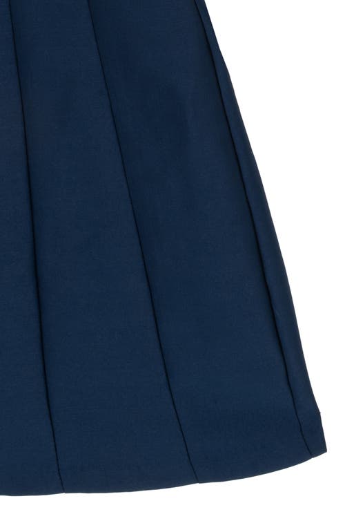 Rare Editions Kids' Bow Paneled Mikado Dress In Blue