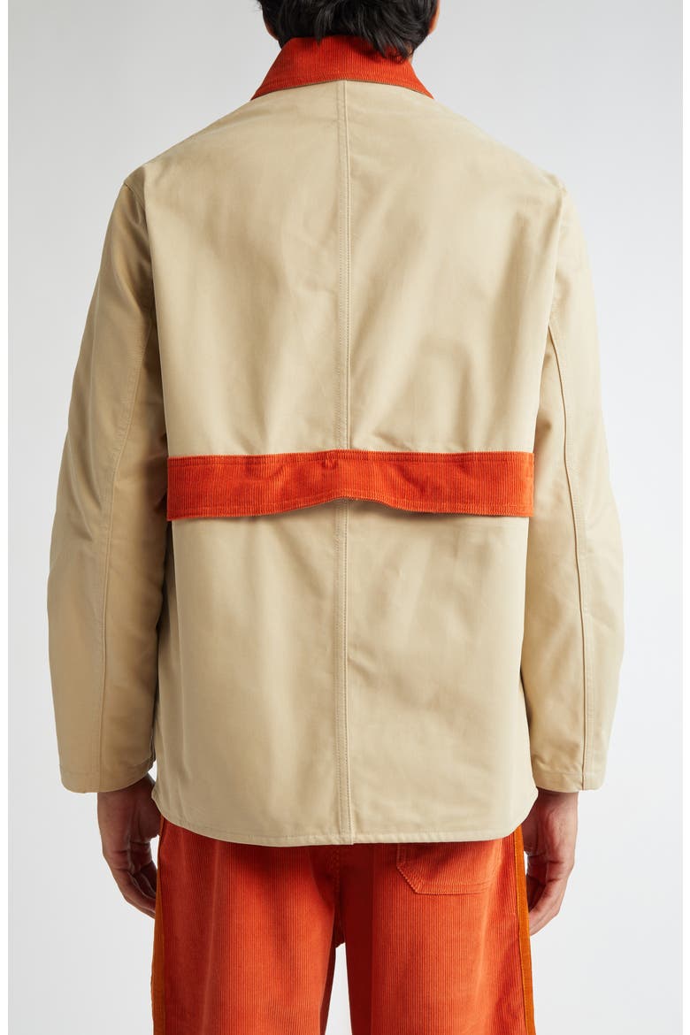 Corduroy Trim Cotton Twill Hunting Jacket, Alternate, color, MULTICOLOR