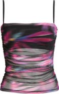 Open Edit Ruched Mesh Camisole