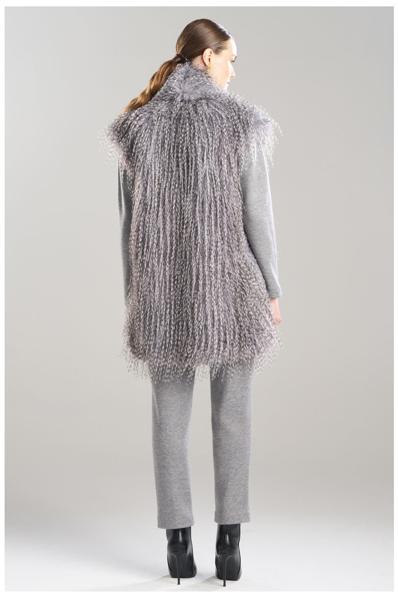 Ostrich Plume Vest, Alternate, color, Grey