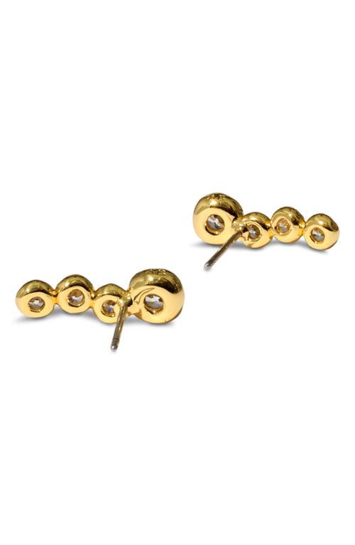 Alexis Bittar Asterales Cubic Zirconia Bar Earrings In Gold
