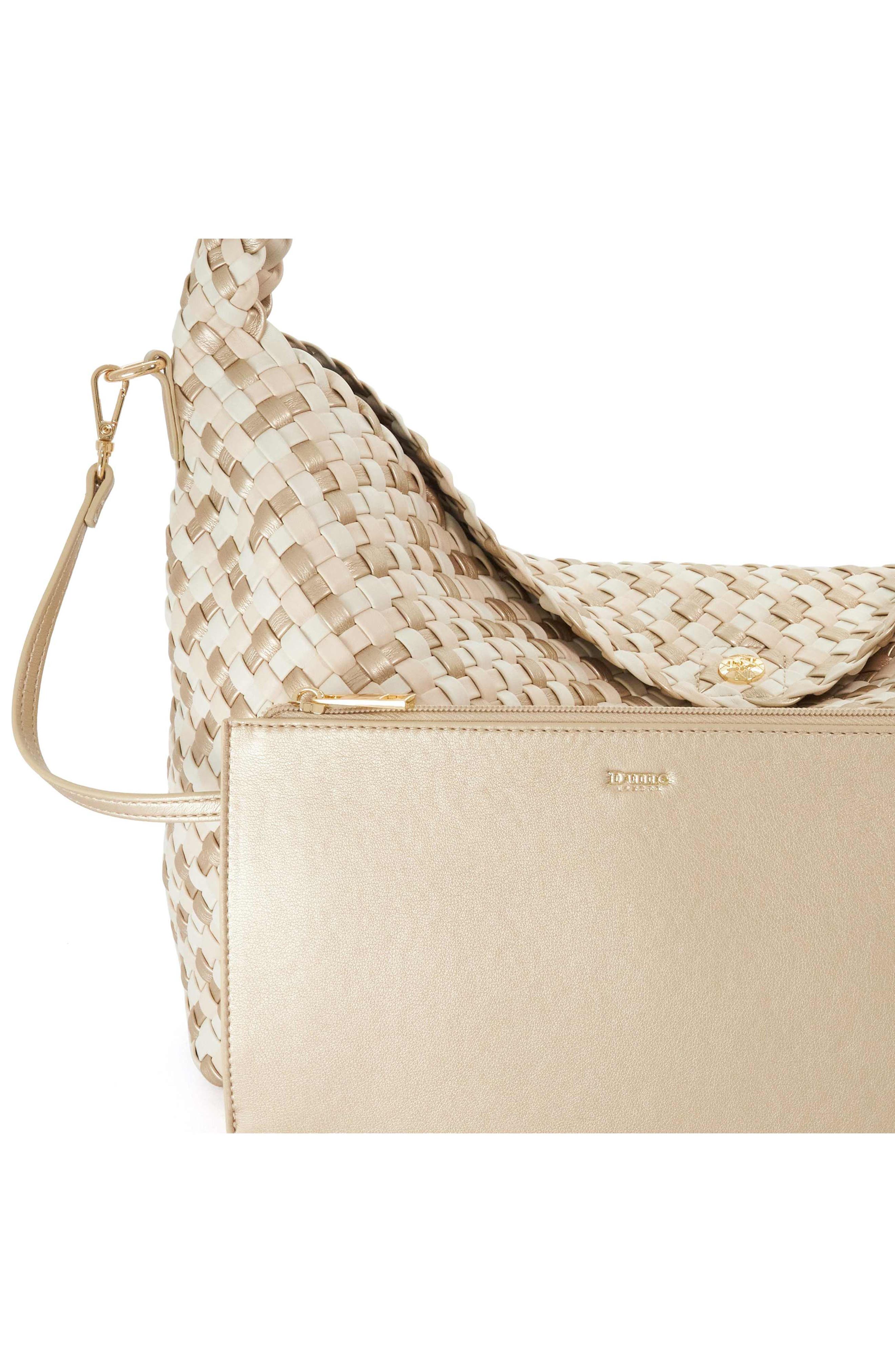 Deliberate L Woven Shoulder Bag, Alternate, color, ECRU