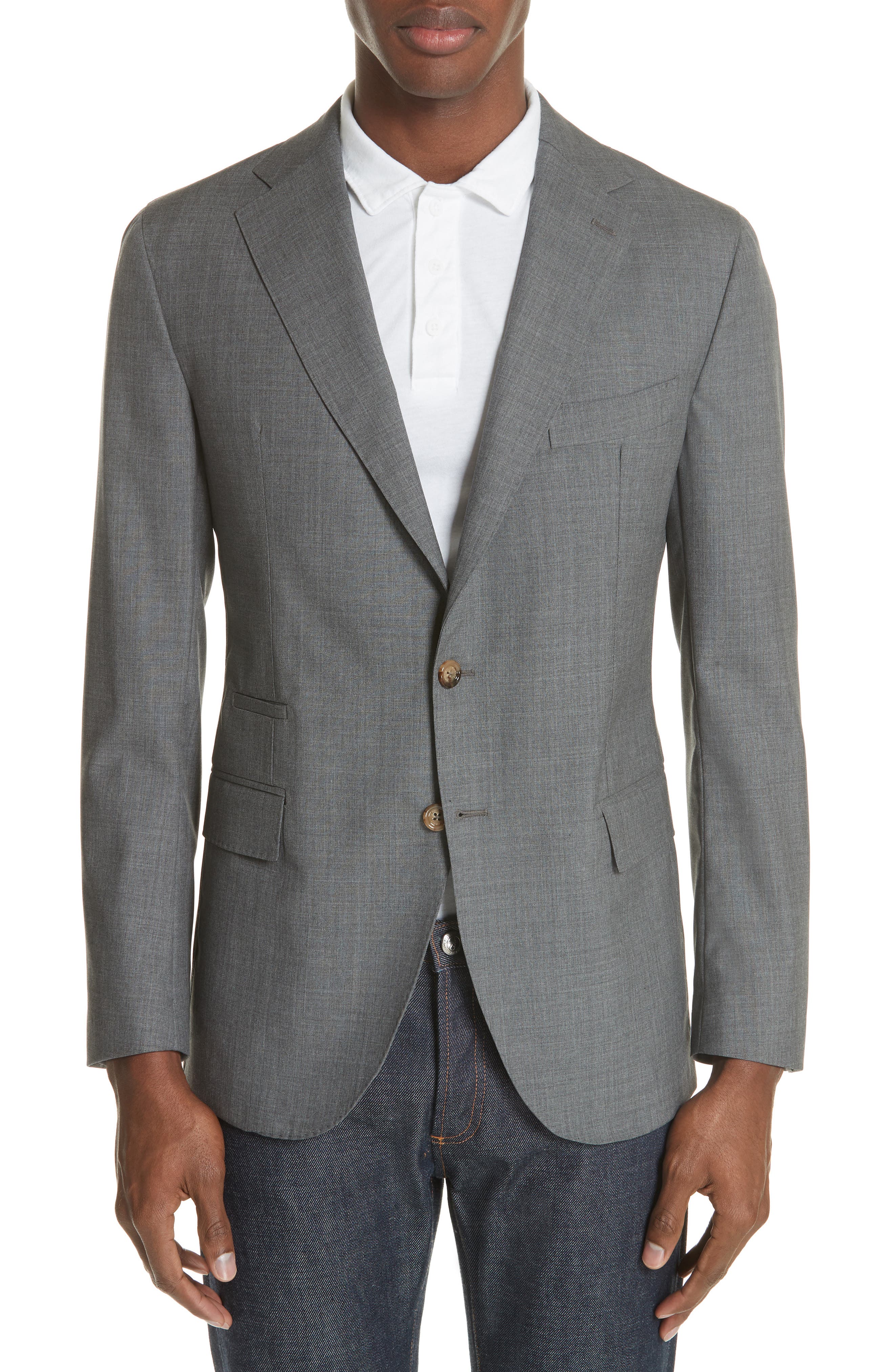Eleventy Slim Fit Wool Blazer