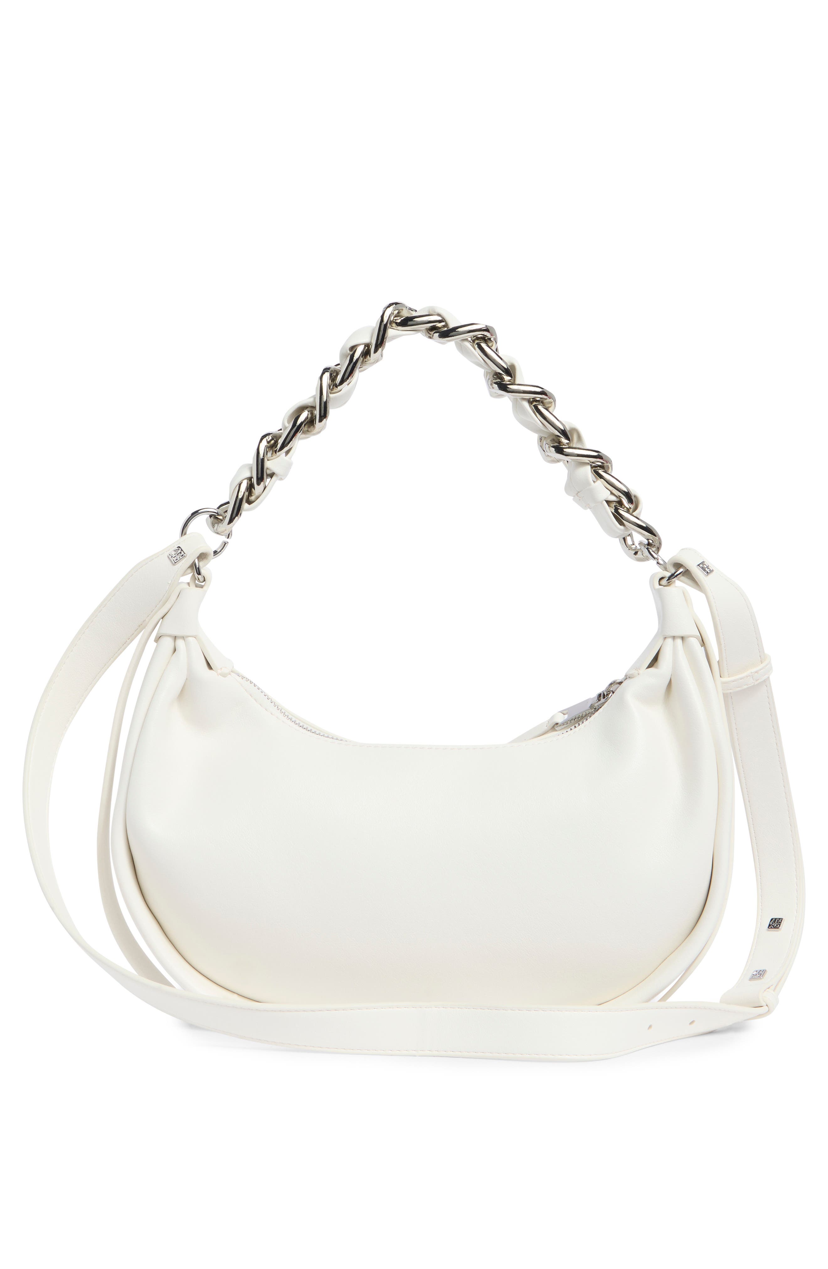 DKNY Fiona Small Hobo Bag, Alternate, color, Marshmallow