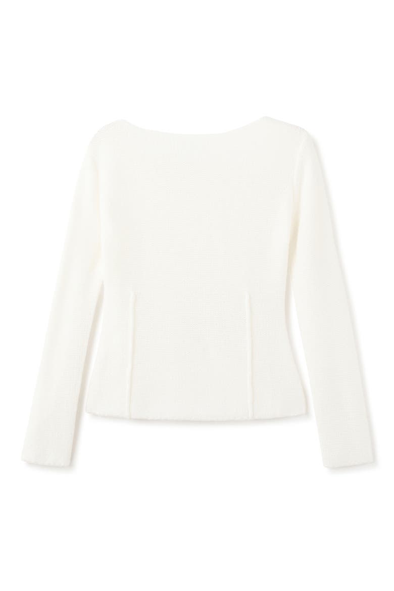 Sweater with Seam Details, Alternate, color, ECRU
