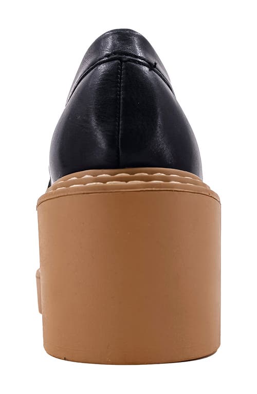 Shushop Tabatha Platform Penny Loafer In Black