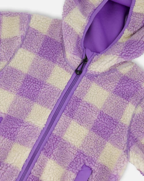 Deux Par Deux Mid-season Jacket In Purple