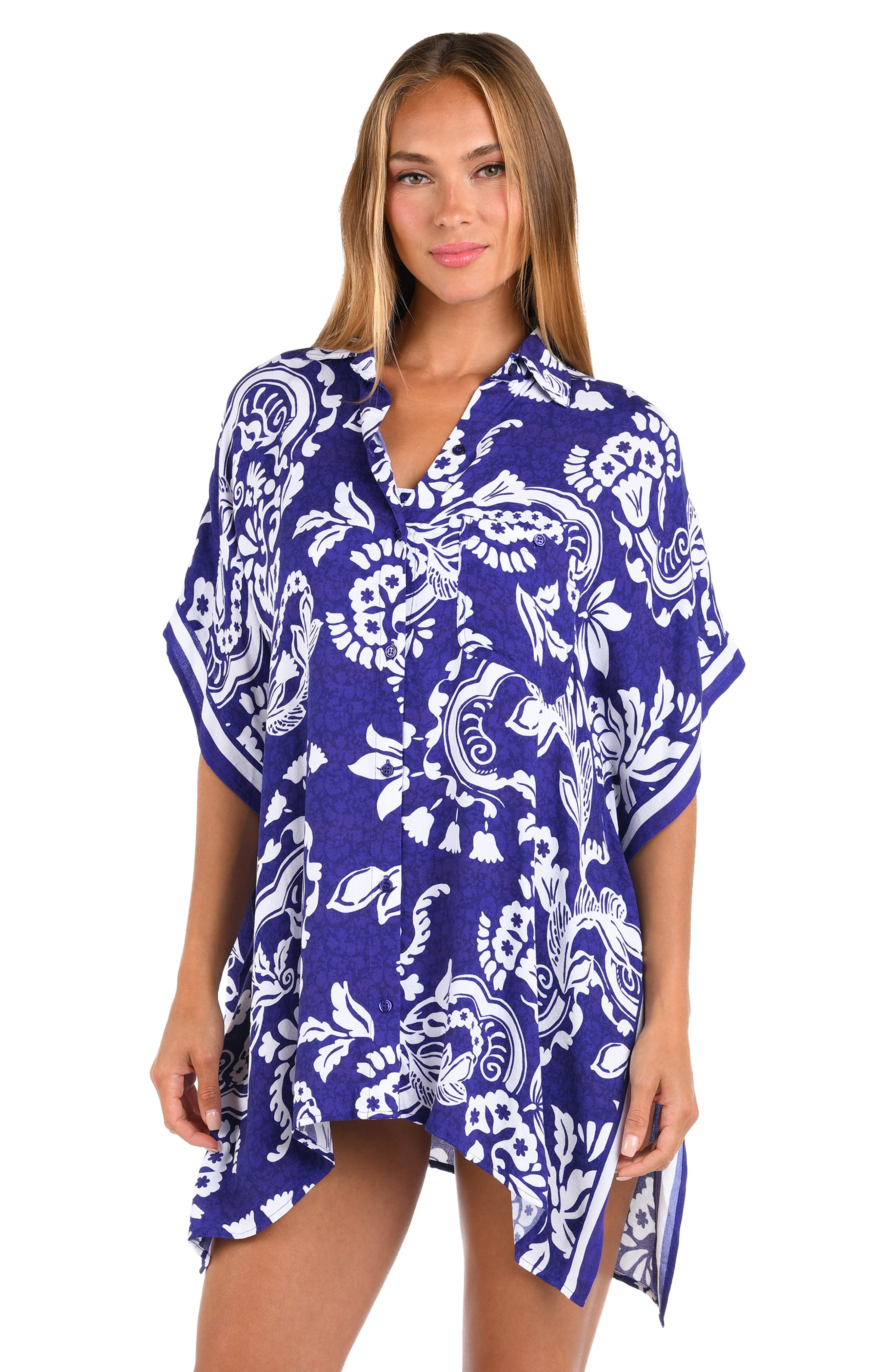 Sunshine 79 Flower Resort Cover-Up Shirt (Women) | Nordstromrack