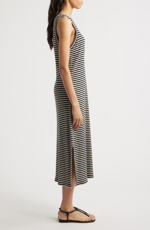 Rails Striped Tank Dress In Black Birch Stripe