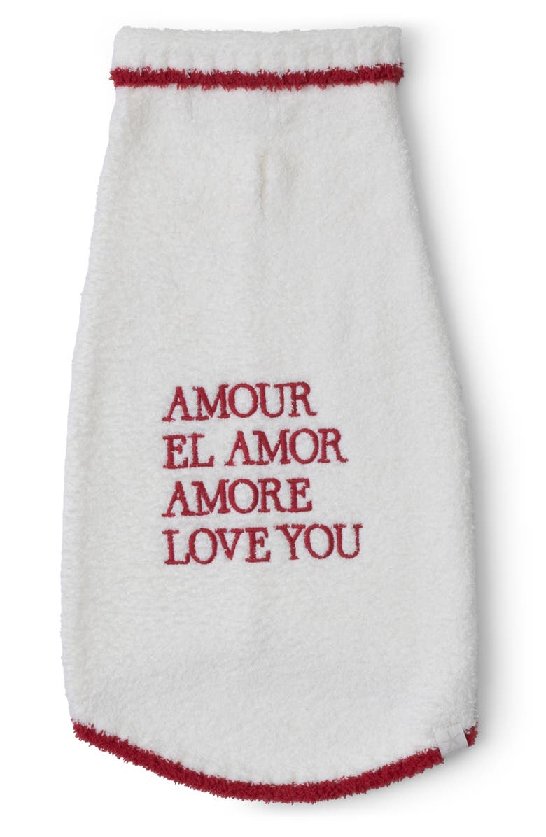 Barefoot Dreams<sup>®</sup> CozyChic<sup>®</sup> Amour Embroidered Pet Sweater, Alternate, color, 