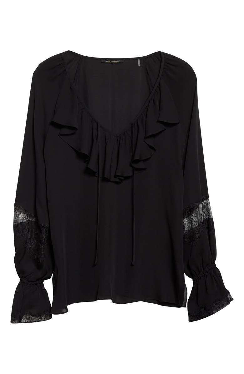 KOBI HALPERIN Nicolette Ruffle Silk Blouse, Alternate, color,