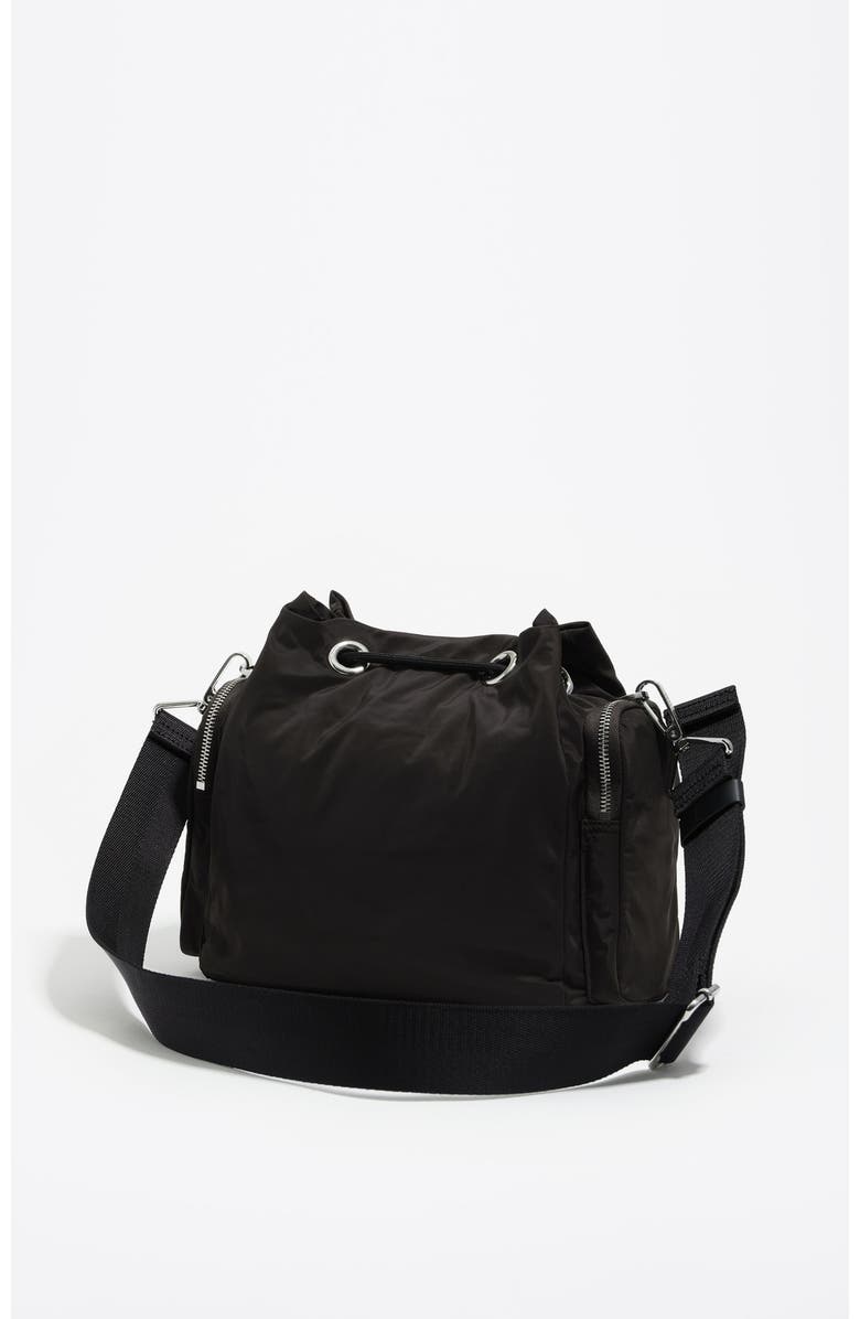 Bimba y Lola Nylon Pocket Bucket Bag, Alternate, color, Charcoal