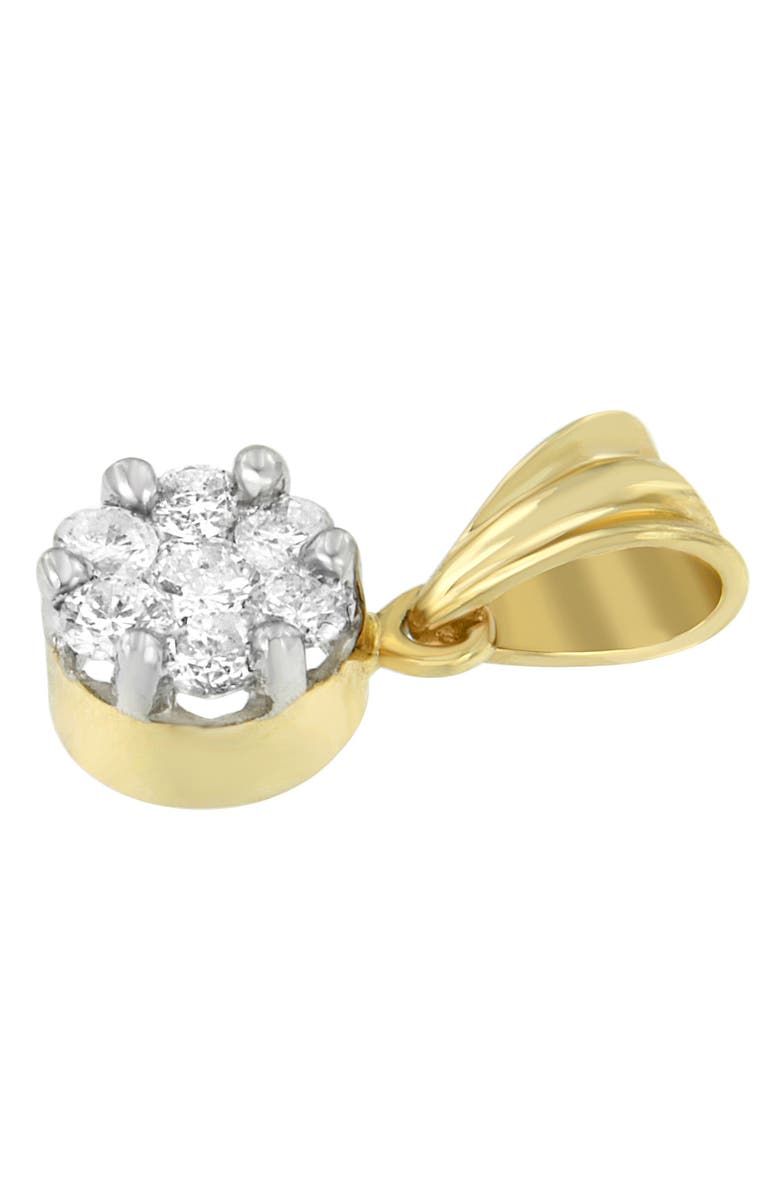 Haus of Brilliance 14K Yellow Gold 1/2 cttw Round Cut Diamond Circle Pendant Necklace, Alternate, color, Yellow