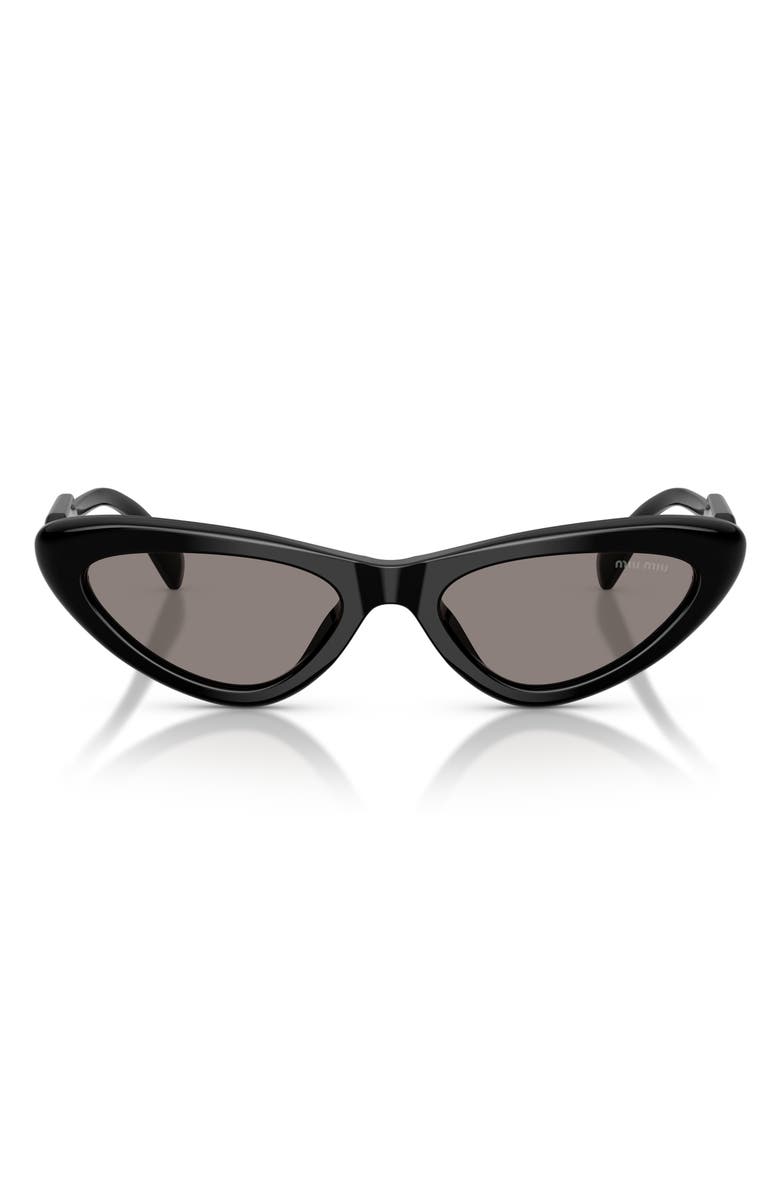 Miu Miu 55mm Cat Eye Sunglasses, Main, color, Black / Dark Grey