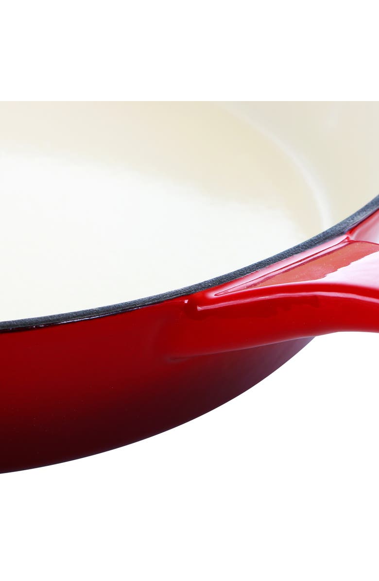 Crock-pot 12 Inch Enameled Cast Iron Skillet, Alternate, color, Red