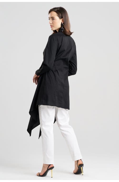 Natori Cotton Poplin Handkerchief Shirt In Black