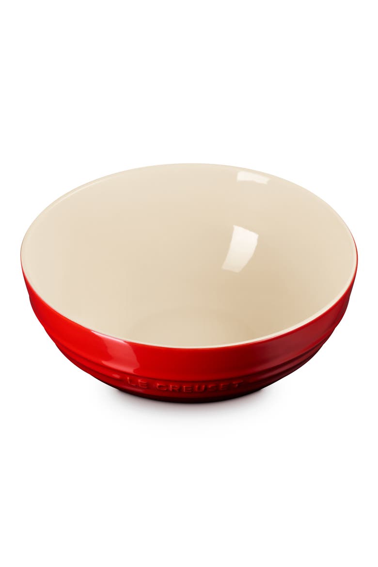 Stoneware 3 Quart Multi Bowl, Alternate, color, CERISE