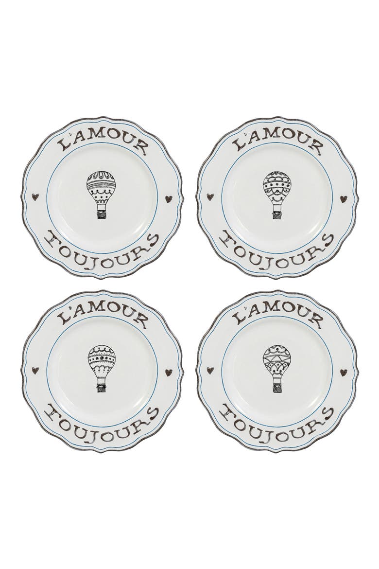 L'Amour Toujours 16-Piece Dinnerware Set, Alternate, color, WHITEWASH BLACK