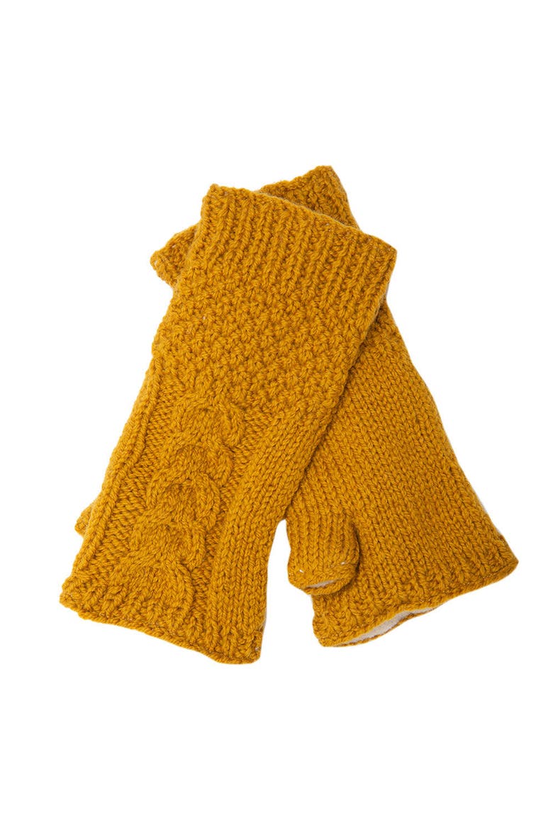 Cable Handwarmers, Main, color, Honey