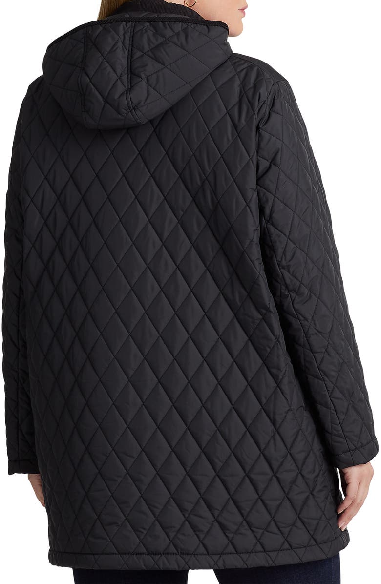 Lauren Ralph Lauren Quilted Crest Hooded Coat, Alternate, color, 