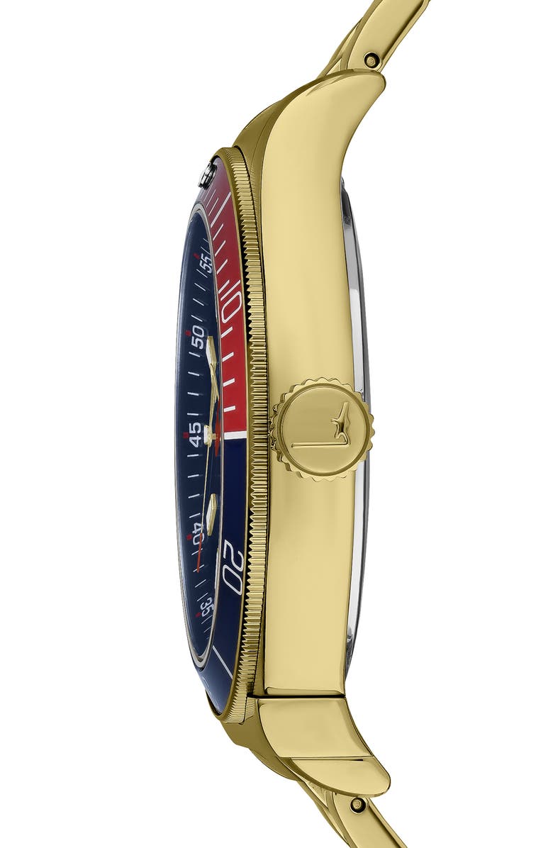 FERRAGAMO 1898 Sport Chronograph Bracelet Watch, 43mm, Alternate, color, Gold