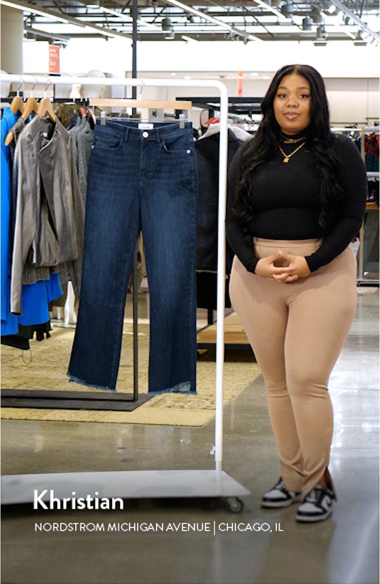 Le Crop Mini Boot Frayed Bootcut Jeans, sales video thumbnail