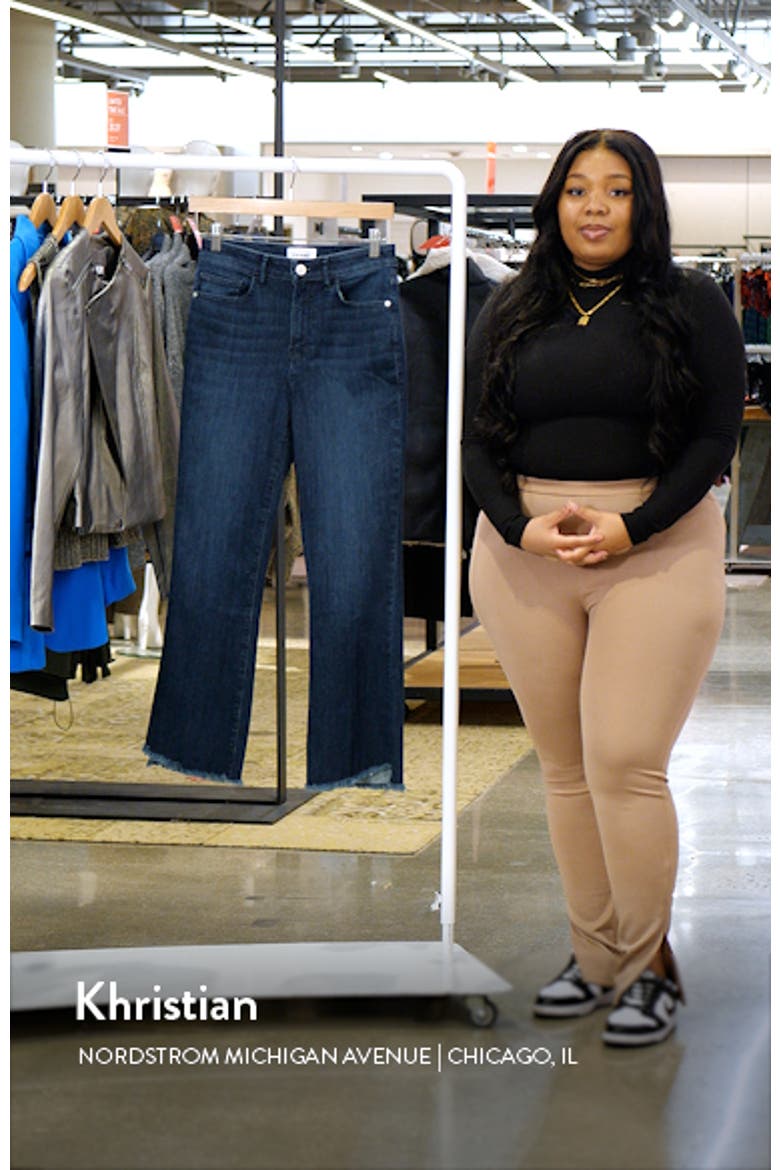 Le Crop Mini Boot Frayed Bootcut Jeans video