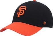 '47 Men's '47 Black/Orange San Francisco Giants Clean Up Adjustable Hat