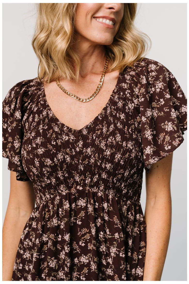 Joanie Smocked Dress, Alternate, color, Clove Floral