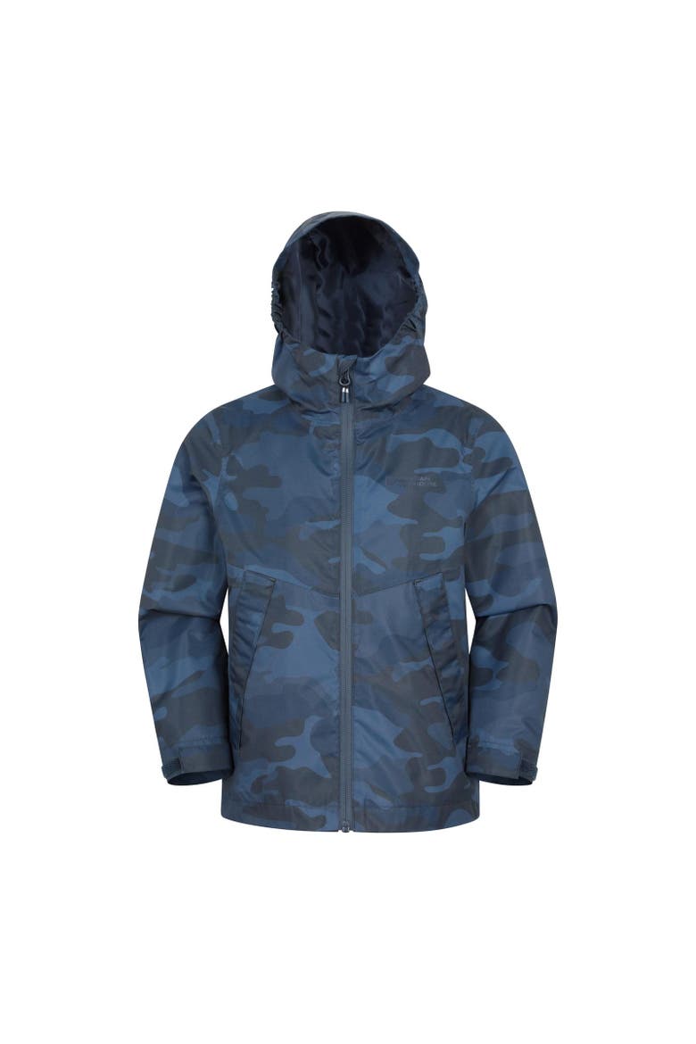Childrens/kids Ravine Printed Lightweight Waterproof Jacket, Main, color, Dark Blue