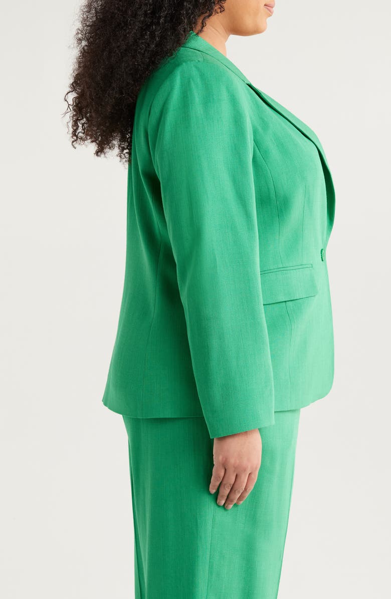 Tahari ASL One-Button Blazer, Alternate, color, Clover