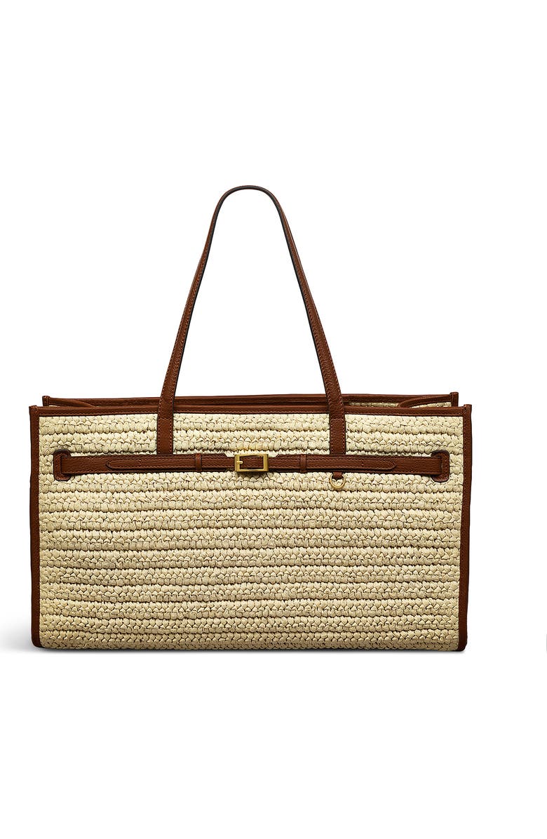 Radley The Library - Raffia Large Open Top Woven Tote Bag, Main, color, Natural