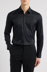BOSS Hank Kent Performance Twill Dress Shirt