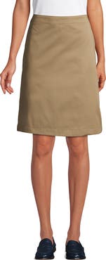 Lands' End School Uniform Young  Blend Chino Skort Top of Knee