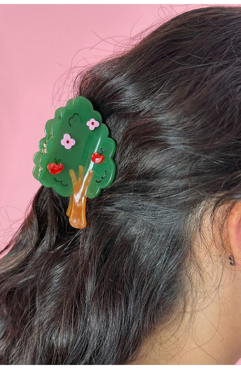 Centinelle Tree Hair Claw, Alternate, color, Green