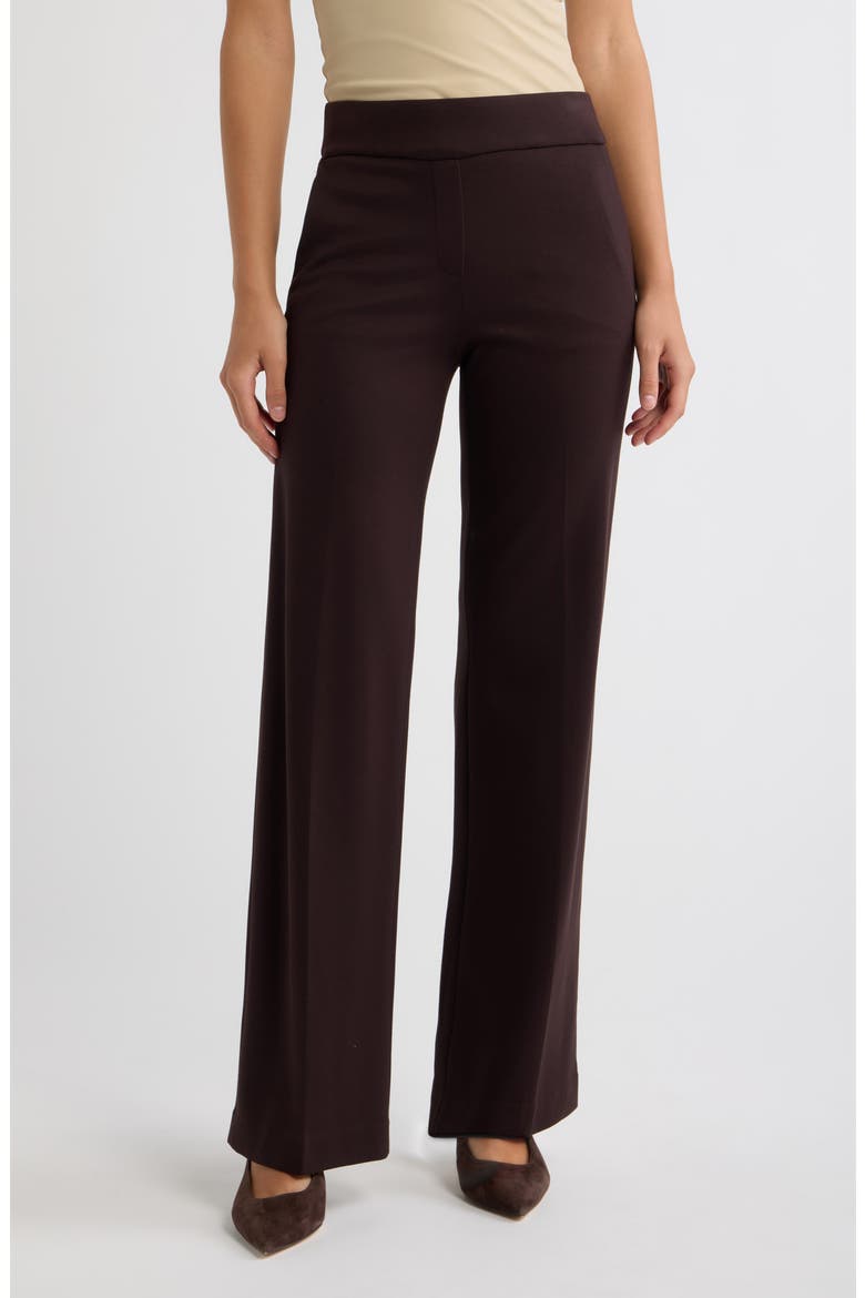 Pull-On Wide Leg Trousers, Main, color, DEEP MAHOGANY