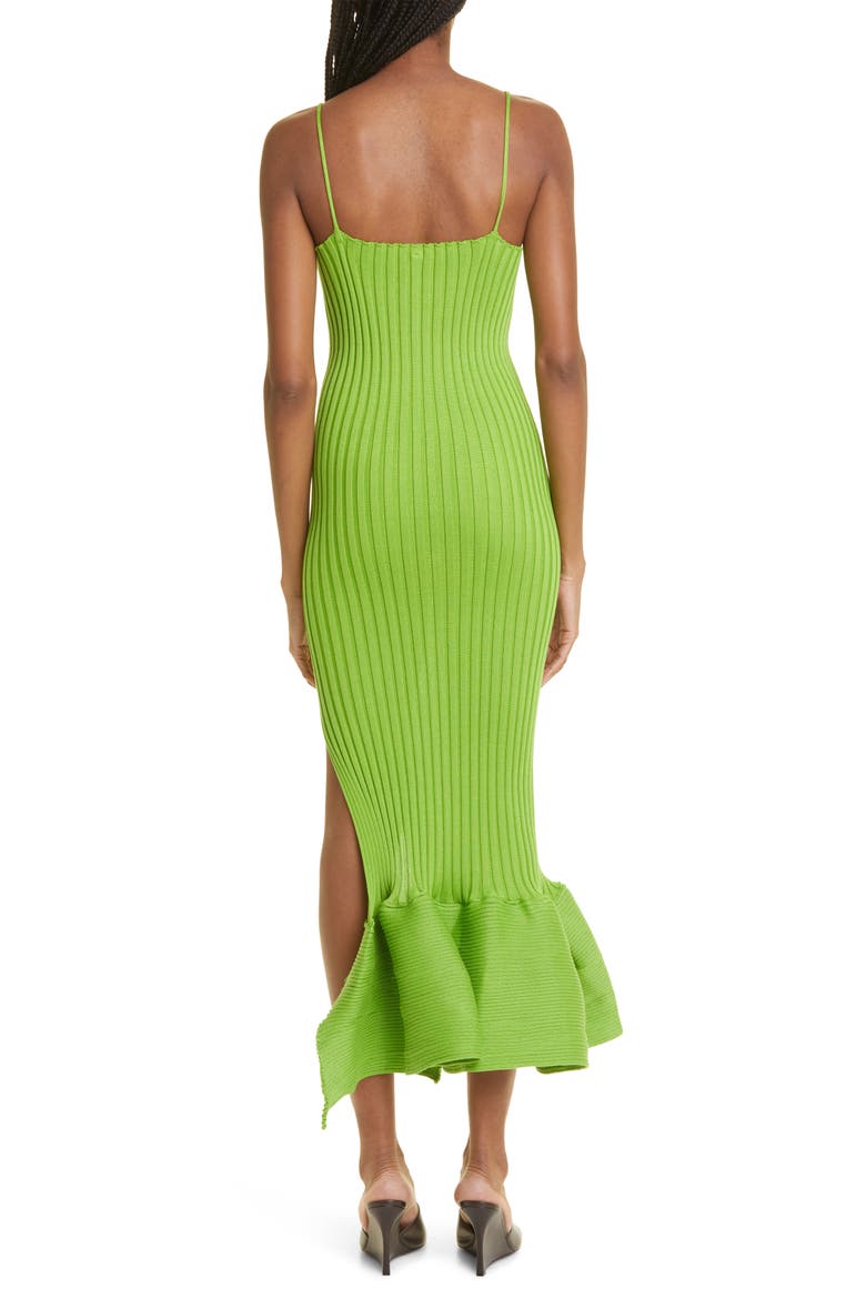 Emma Fishtail Rib Sweater Dress, Alternate, color, APPLE GREEN