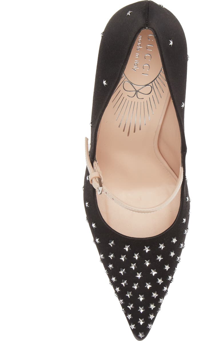 Gucci Jodie Star Spangled Satin Pump, Alternate, color,