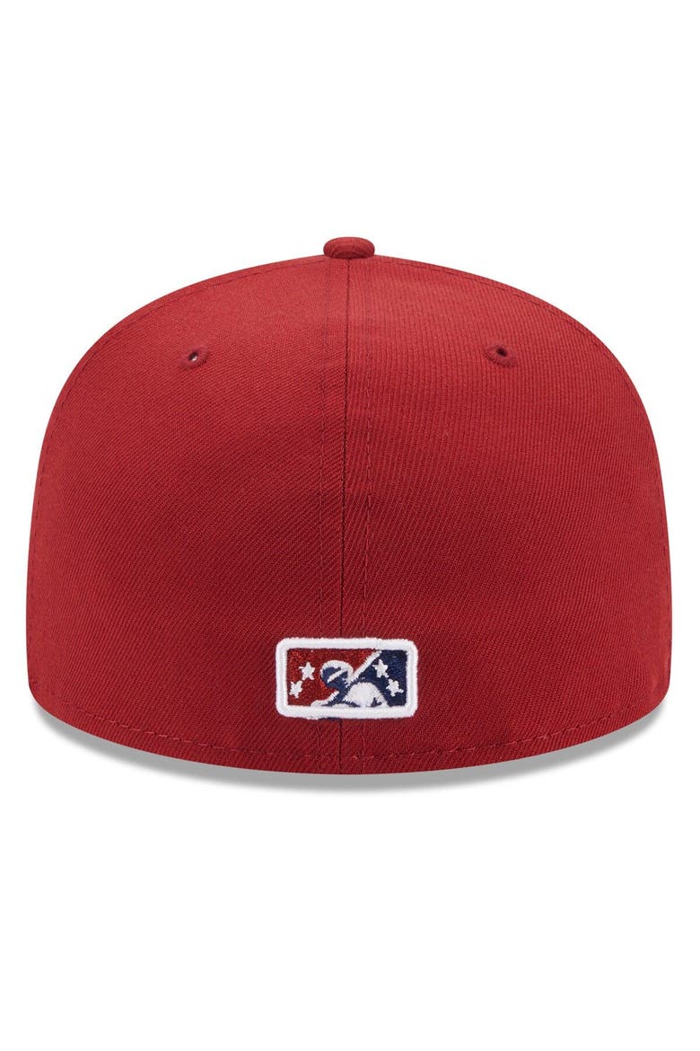 Men's New Era Red Lehigh Valley IronPigs Authentic Collection Alternate Logo 59FIFTY Fitted Hat, Alternate, color, Red