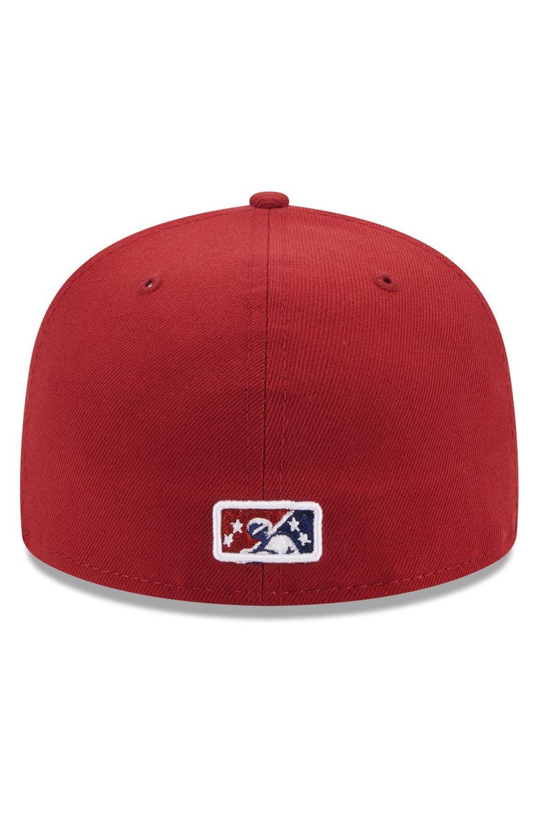 New Era Men's New Era Red Lehigh Valley IronPigs Authentic Collection Alternate Logo 59FIFTY Fitted Hat, Alternate, color, Red